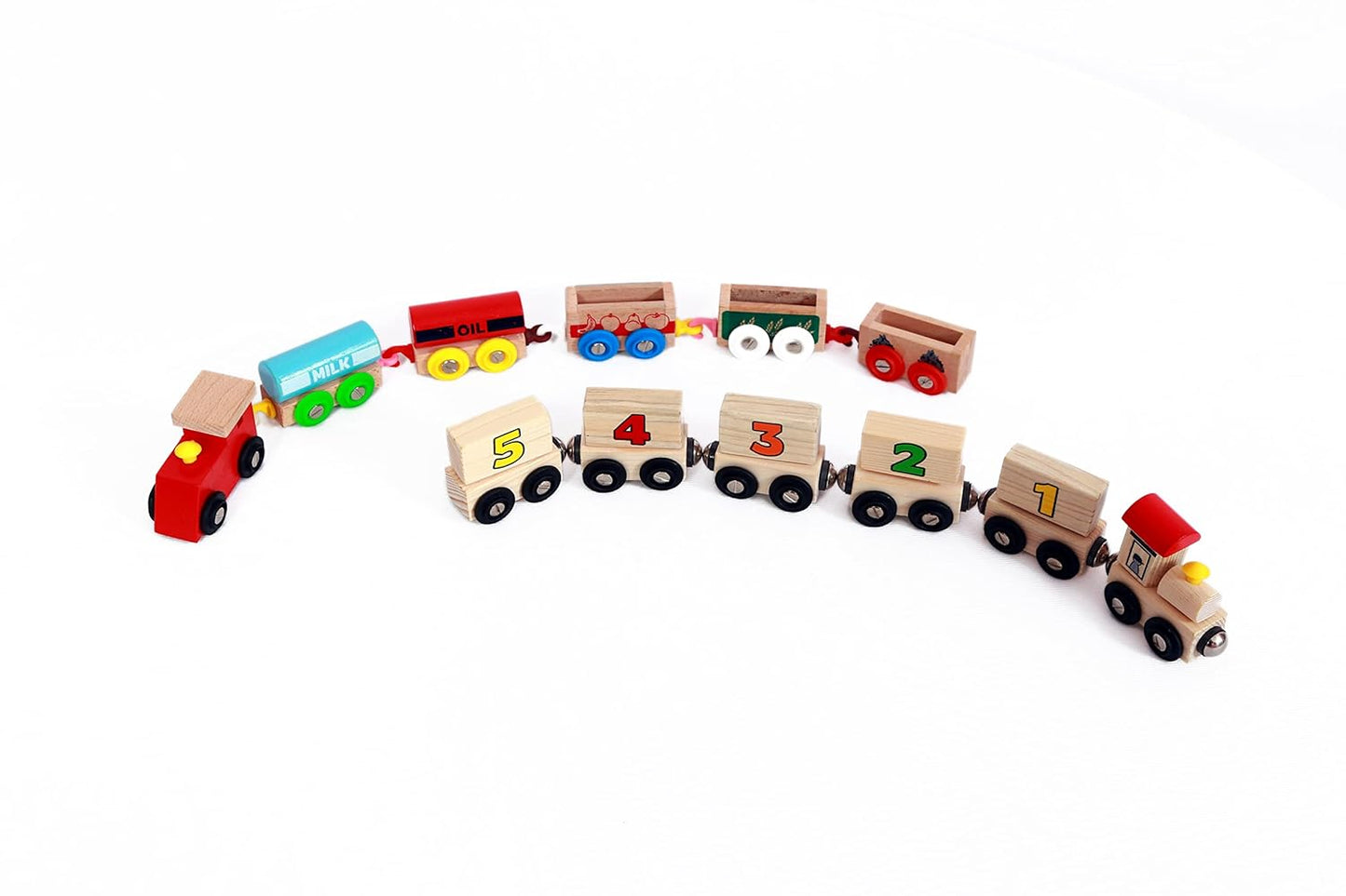Wonderhood Wooden Number Magnetic Train for Learning Numbers 1 to 9 Toy Set for Kids 2 to 6 Years in Age - Stem nteractive Educational Learning Toy, Birthday Gift (2-6 Years Boy/Girl)