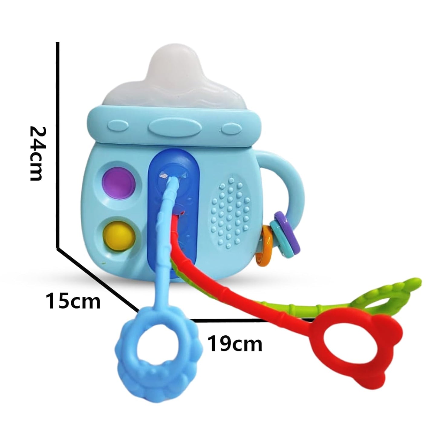 Kidology Pull String Teething Toy for Babies 6+ Months | Sensory Teether & Fine Motor Skills Activity | Montessori Toys for Baby Girls & Boys | Travel-Friendly, Food-Grade Silicone for Toddlers | UFO