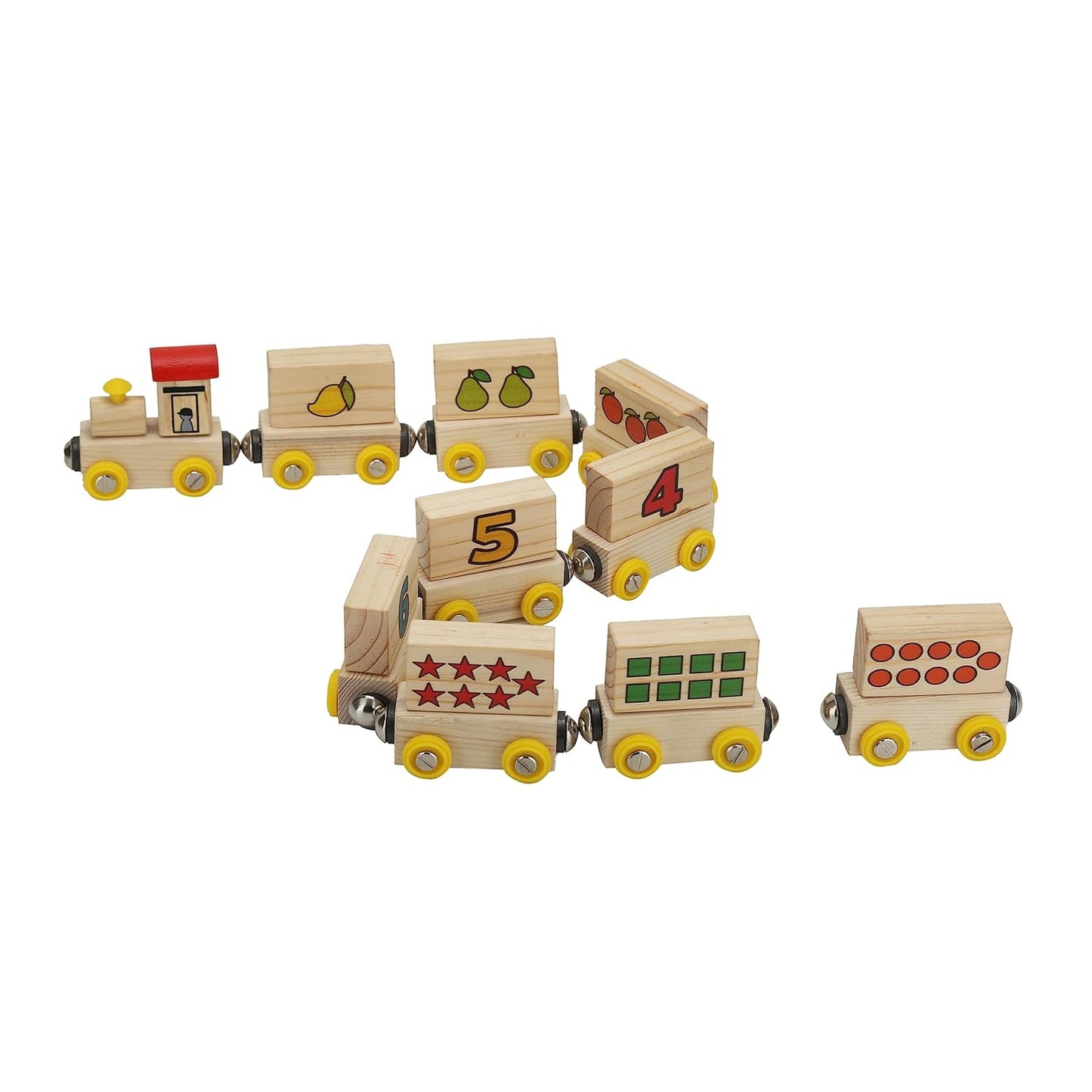 Wonderhood Wooden Number Magnetic Train for Learning Numbers 1 to 9 Toy Set for Kids 2 to 6 Years in Age - Stem nteractive Educational Learning Toy, Birthday Gift (2-6 Years Boy/Girl)