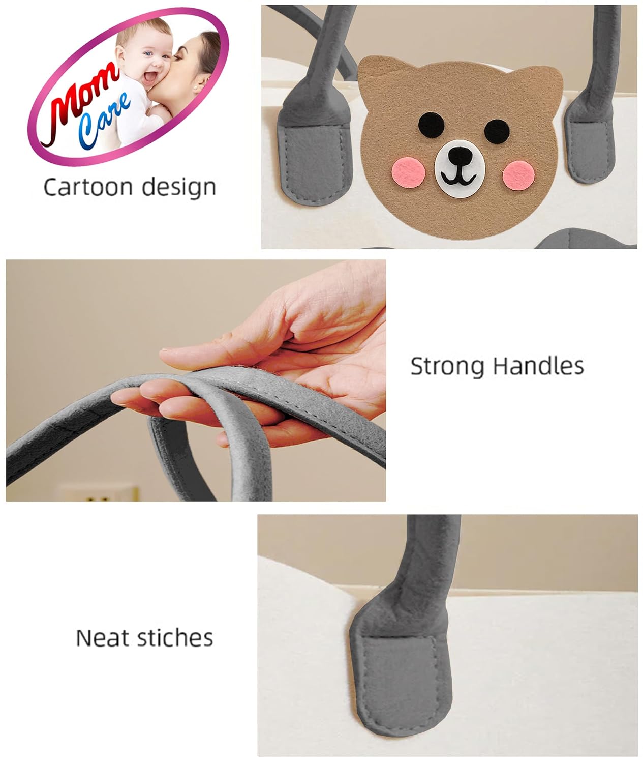 MOM CARE Baby Diaper Storage Organizer Nappies Bag For Mother Stylish Storage Bag For All Newborn Baby Products Nursery Basket -Pink