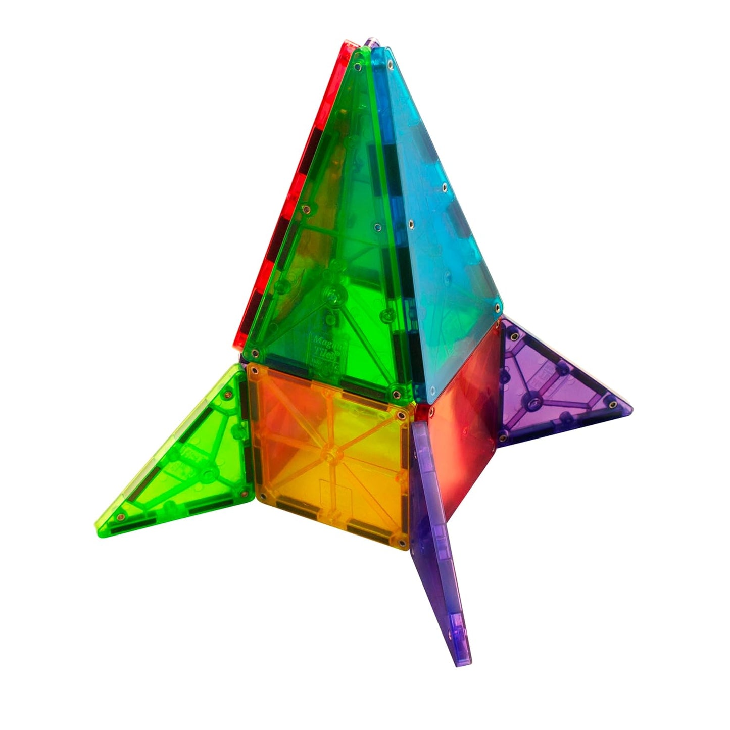 Magna-Tiles Magnetic Building Toys, Clear Colors Set (32 Pieces)