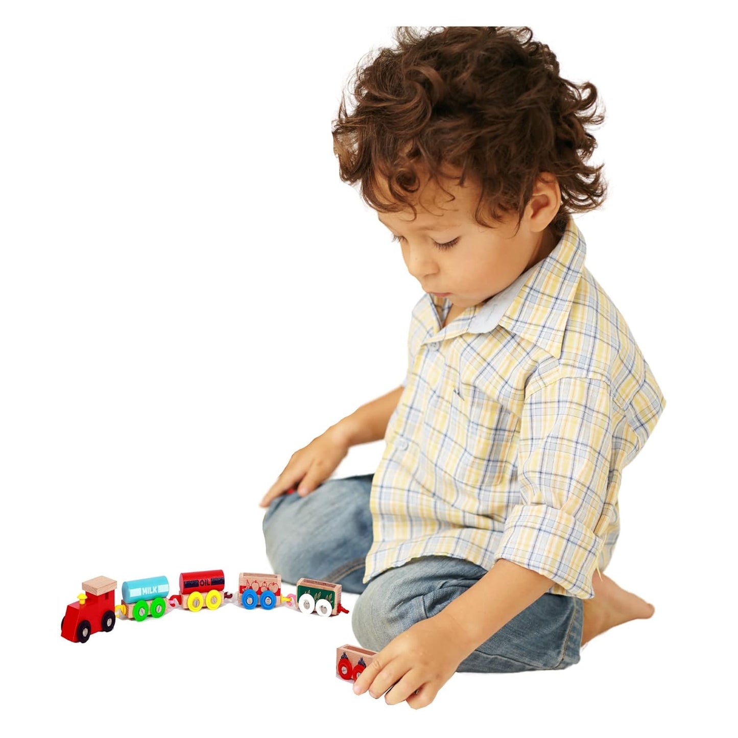 Wonderhood Wooden Number Magnetic Train for Learning Numbers 1 to 9 Toy Set for Kids 2 to 6 Years in Age - Stem nteractive Educational Learning Toy, Birthday Gift (2-6 Years Boy/Girl)