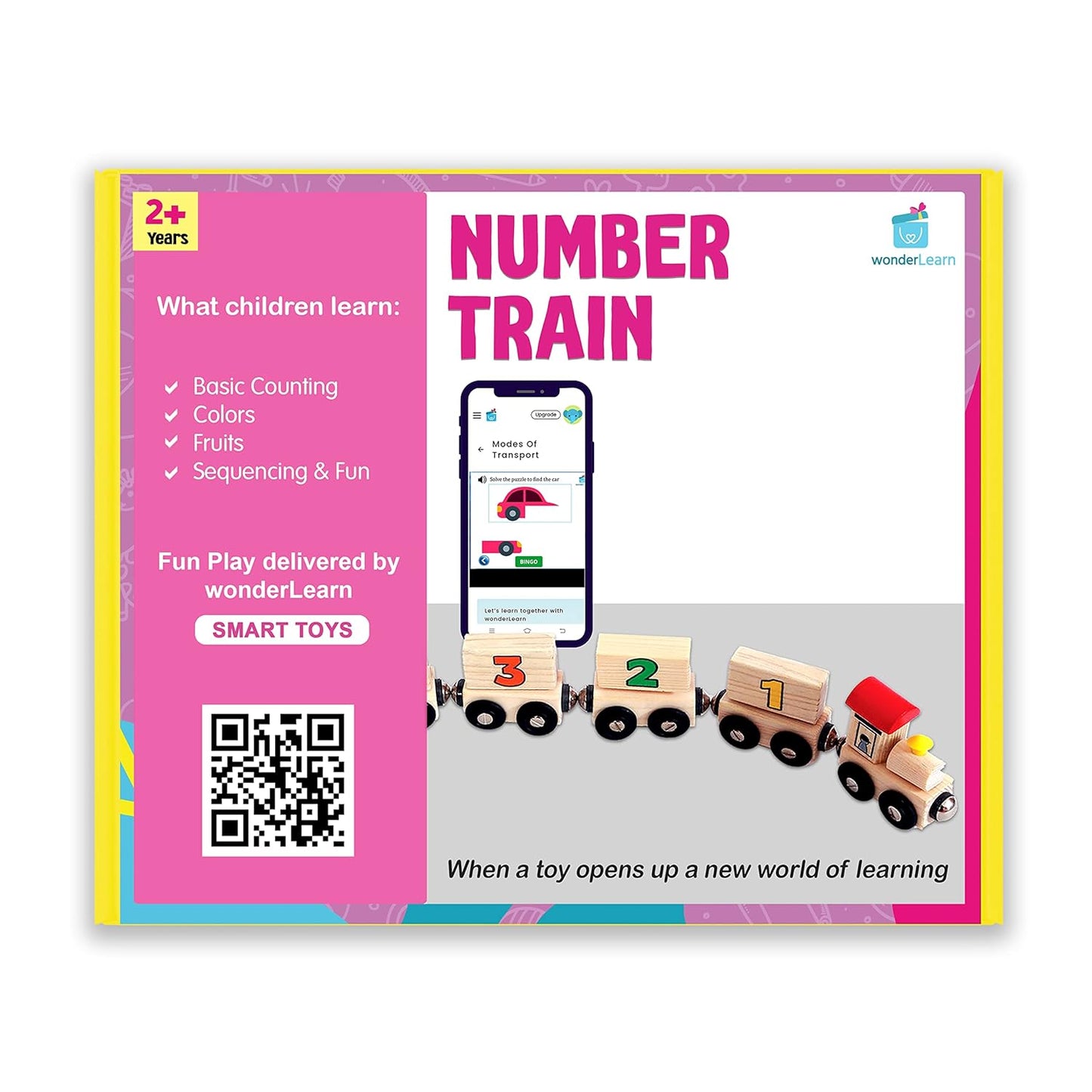 Wonderhood Wooden Number Magnetic Train for Learning Numbers 1 to 9 Toy Set for Kids 2 to 6 Years in Age - Stem nteractive Educational Learning Toy, Birthday Gift (2-6 Years Boy/Girl)
