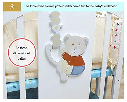 BabyTeddy® 12 in 1 Patented Multifunctional Baby Crib, Baby Cot, Toddler Bed,Cradle Rocker,Convertible Desk,Kid’s Sofa with Mattress and Designer Mosquito Net,Diaper Changing Station