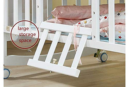BabyTeddy® 12 in 1 Patented Multifunctional Baby Crib, Baby Cot, Toddler Bed,Cradle Rocker,Convertible Desk,Kid’s Sofa with Mattress and Designer Mosquito Net,Diaper Changing Station