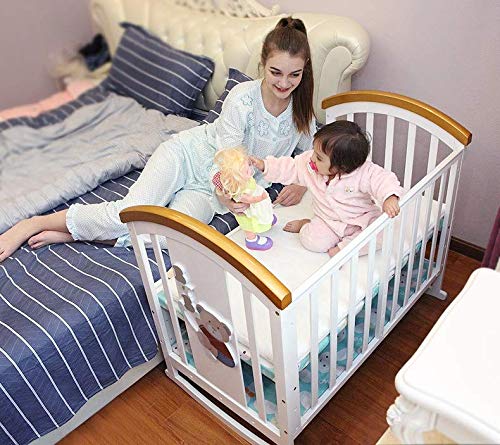 BabyTeddy® 12 in 1 Patented Multifunctional Baby Crib, Baby Cot, Toddler Bed,Cradle Rocker,Convertible Desk,Kid’s Sofa with Mattress and Designer Mosquito Net,Diaper Changing Station
