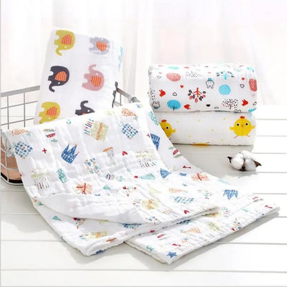 MOM CARE Muslin Cotton Face Towels For Newborn Baby Extra Soft Hankies Reusable Napkins For Infants Toddlers (Pack Of 5) White, 500 TC