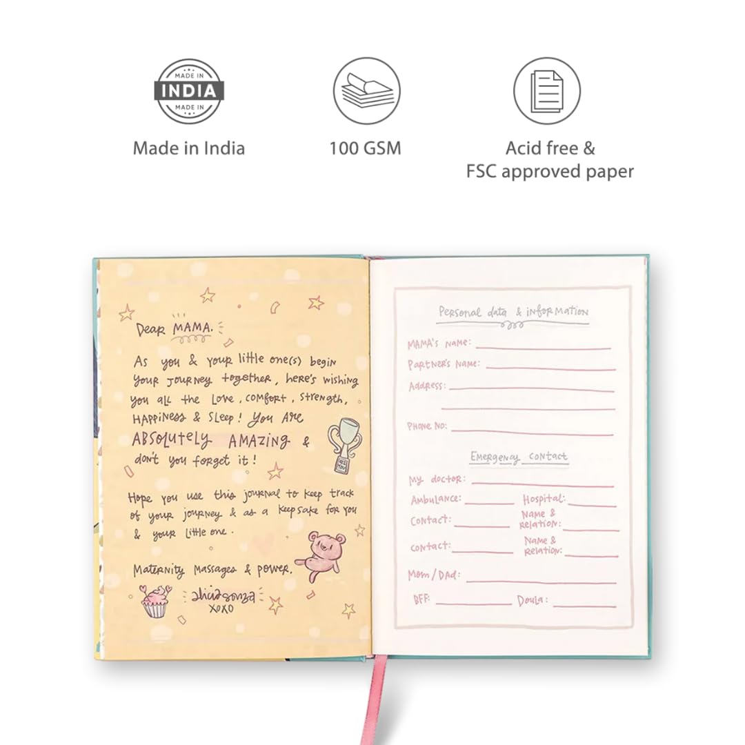 Alicia Souza | Pregnancy Journal Bump Box | Pregnancy Planner + Sticker Book + 20 Milestone Cards + Bookmark | Maternity Diary, Memories Keeper, Trimester Tracker, Gift for New Mom, Pregnancy Gifts