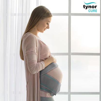 TYNOR Pregnancy Support | Maternity Belt for Lower Back Pain Relief & Posture Support | Adjustable, Comfortable Design for Pregnent Women | Pack of 1 (Black, Large)