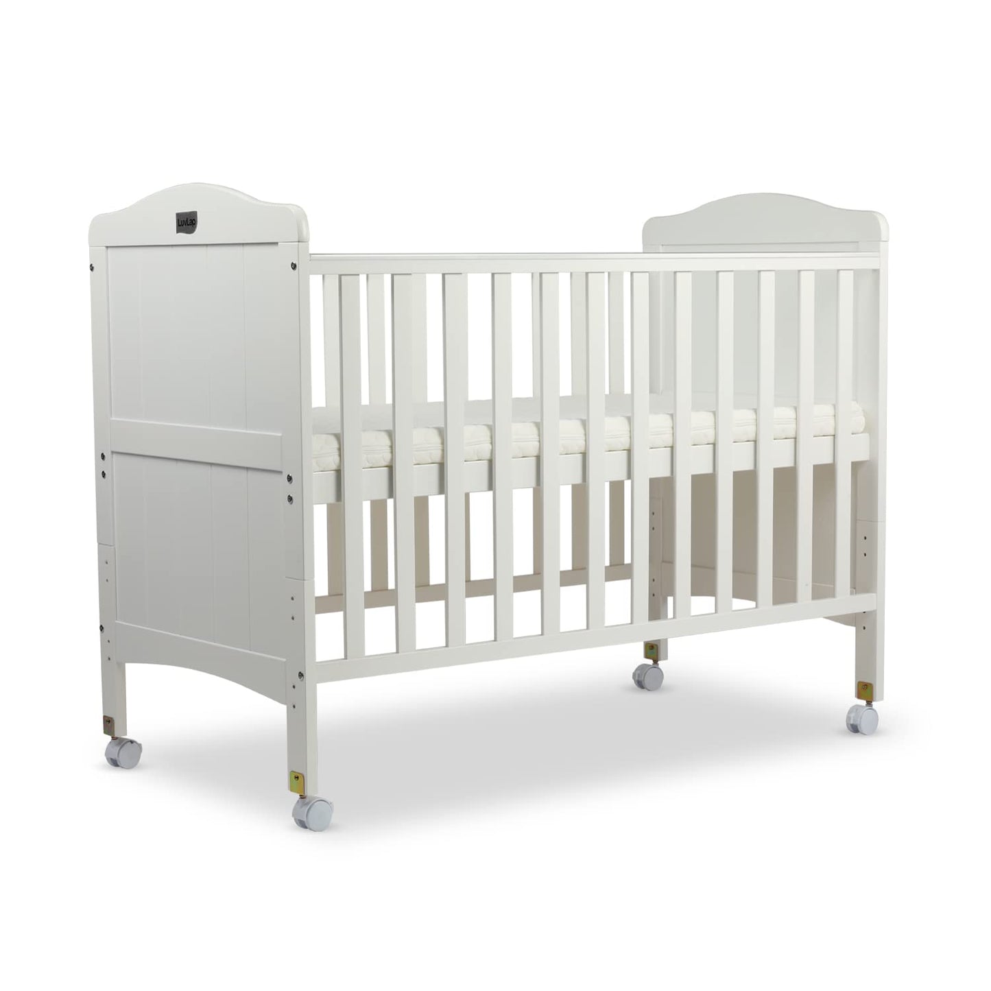 LuvLap C-50 Baby Wooden Cot with Mosquito Net, EN certified Baby Furniture suitable for new born to 12 month, without mattress (Cherry Red)