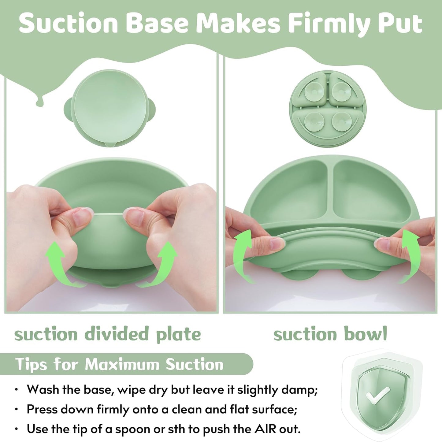 9 Pcs Silicone Baby Feeding Set Bpa-Free,Microwave Safe, Anti-Slip Base | Complete Tableware Kit for Babies & Toddlers with Suction Plate, Bowl, Cup, Spoon, Fork & Bib Multi-Color