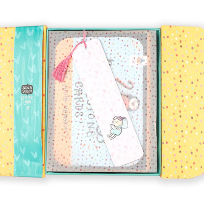 Alicia Souza | Pregnancy Journal Bump Box | Pregnancy Planner + Sticker Book + 20 Milestone Cards + Bookmark | Maternity Diary, Memories Keeper, Trimester Tracker, Gift for New Mom, Pregnancy Gifts