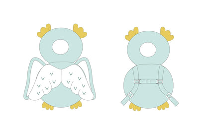 Baby Head Protection Backpack - Soft & Comfortable, Cute Cartoon Design, Pink Butterfly
