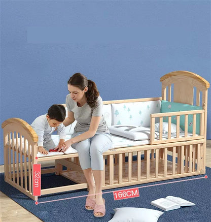 BabyTeddy® 12 in 1 Patented Multifunctional Baby Crib, Baby Cot, Toddler Bed,Cradle Rocker,Convertible Desk,Kid’s Sofa with Mattress and Designer Mosquito Net,Diaper Changing Station