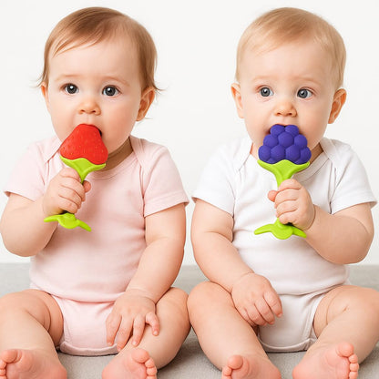 Shark Doo Doo® Teether Toy for 2+ Months Baby (Sun Teether) – BPA-Free Silicone Teether for Infants & Toddlers – Soft, Textured, Gum Soothing – Safe, One-Piece Mold for Teething Relief