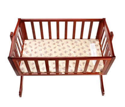 LuvLap C-50 Baby Wooden Cot with Mosquito Net, EN certified Baby Furniture suitable for new born to 12 month, without mattress (Cherry Red)