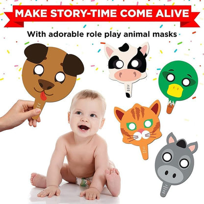 EINSTEIN BOX for 1 Year Old Boys/Girls | Gift Toys & Board Books for Kids | Learning Kit & Educational Toys | Pretend Play Set of Animal Masks | Activity Book Included, Multicolor