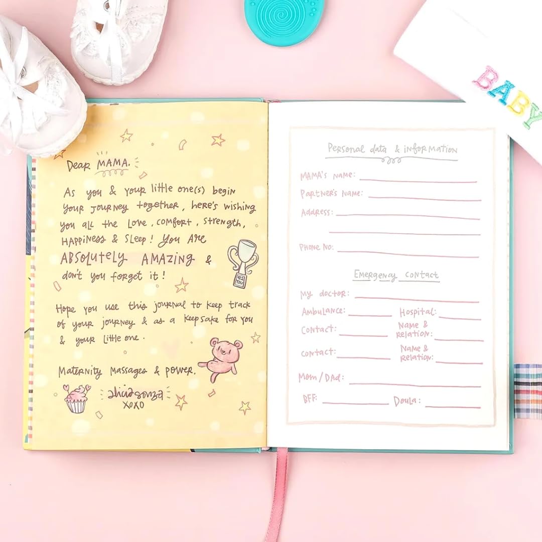Alicia Souza | Pregnancy Journal Bump Box | Pregnancy Planner + Sticker Book + 20 Milestone Cards + Bookmark | Maternity Diary, Memories Keeper, Trimester Tracker, Gift for New Mom, Pregnancy Gifts