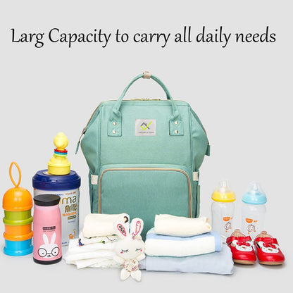 House of Quirk Baby Diaper Bag Maternity Backpack (Green)