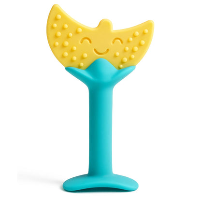 Shark Doo Doo® Teether Toy for 2+ Months Baby (Sun Teether) – BPA-Free Silicone Teether for Infants & Toddlers – Soft, Textured, Gum Soothing – Safe, One-Piece Mold for Teething Relief