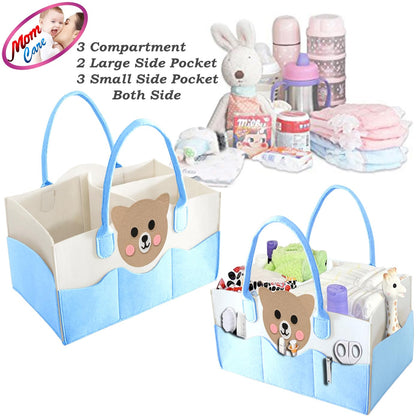 MOM CARE Baby Diaper Storage Organizer Nappies Bag For Mother Stylish Storage Bag For All Newborn Baby Products Nursery Basket -Pink