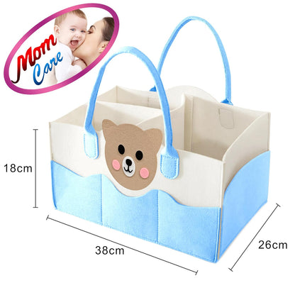MOM CARE Baby Diaper Storage Organizer Nappies Bag For Mother Stylish Storage Bag For All Newborn Baby Products Nursery Basket -Pink