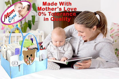 MOM CARE Baby Diaper Storage Organizer Nappies Bag For Mother Stylish Storage Bag For All Newborn Baby Products Nursery Basket -Pink