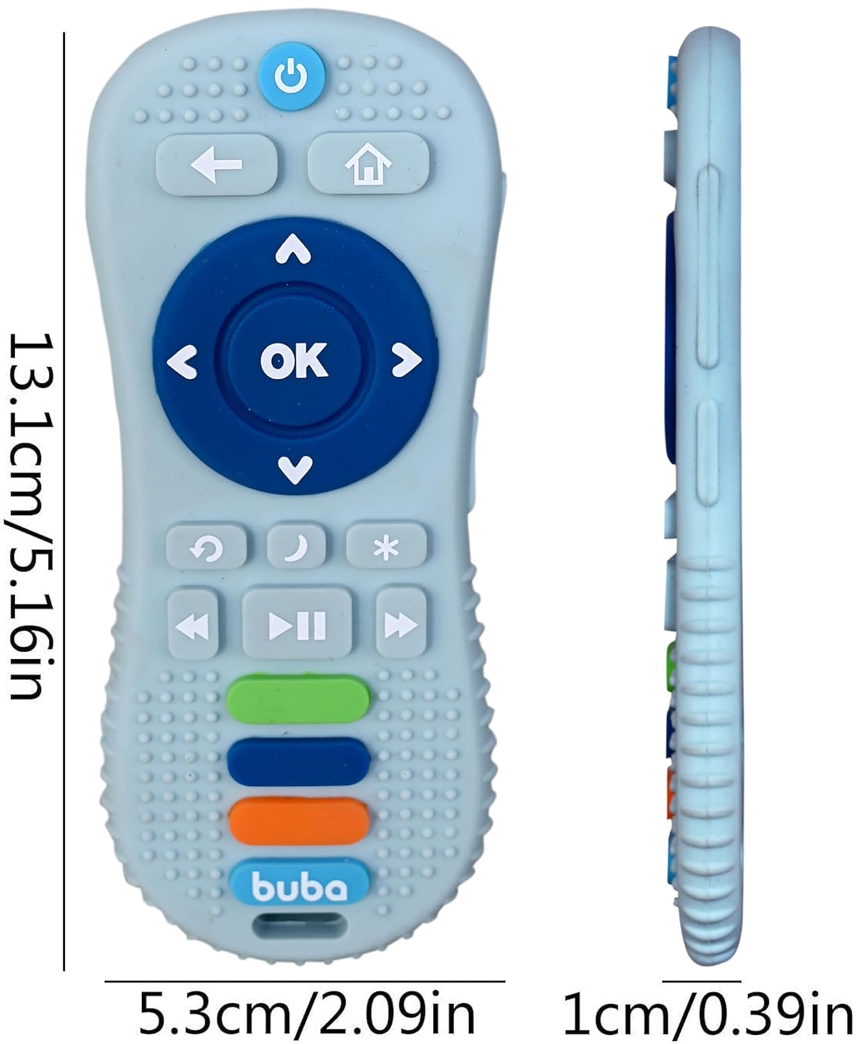 TEC TAVAKKAL Silicone Remote Teether For Baby, Remote Teether For 3+ Months And 6 To 12 Months Baby, Helps Biting Skills Development, Colour & Shape Recognition, Teething Toys For Babies And Toddlers Black