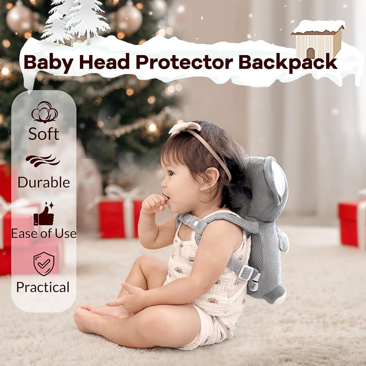 Baby Head Protector Backpack for Falling Crawling and Walking Toddler Essentials Harness Infant Koala Toys Helmets Baby Lover Gifts for 0.5-3 Years 6-12 Months