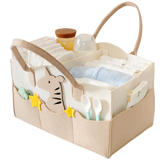 MOM CARE Baby Diaper Storage Organizer Nappies Bag For Mother Stylish Storage Bag For All Newborn Baby Products Nursery Basket -Pink