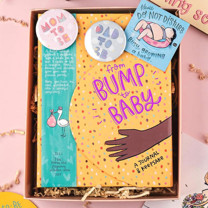 Alicia Souza | Pregnancy Journal Bump Box | Pregnancy Planner + Sticker Book + 20 Milestone Cards + Bookmark | Maternity Diary, Memories Keeper, Trimester Tracker, Gift for New Mom, Pregnancy Gifts