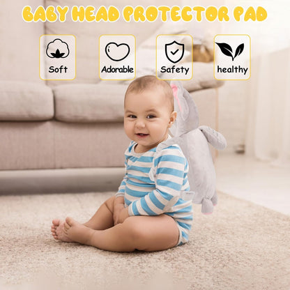 Baby Head Protection Backpack - Soft & Comfortable, Cute Cartoon Design, Pink Butterfly