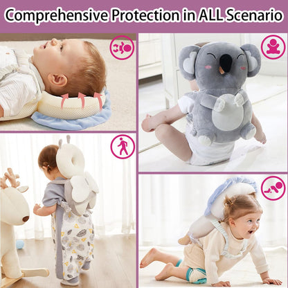 Baby Head Protector Backpack for Falling Crawling and Walking Toddler Essentials Harness Infant Koala Toys Helmets Baby Lover Gifts for 0.5-3 Years 6-12 Months