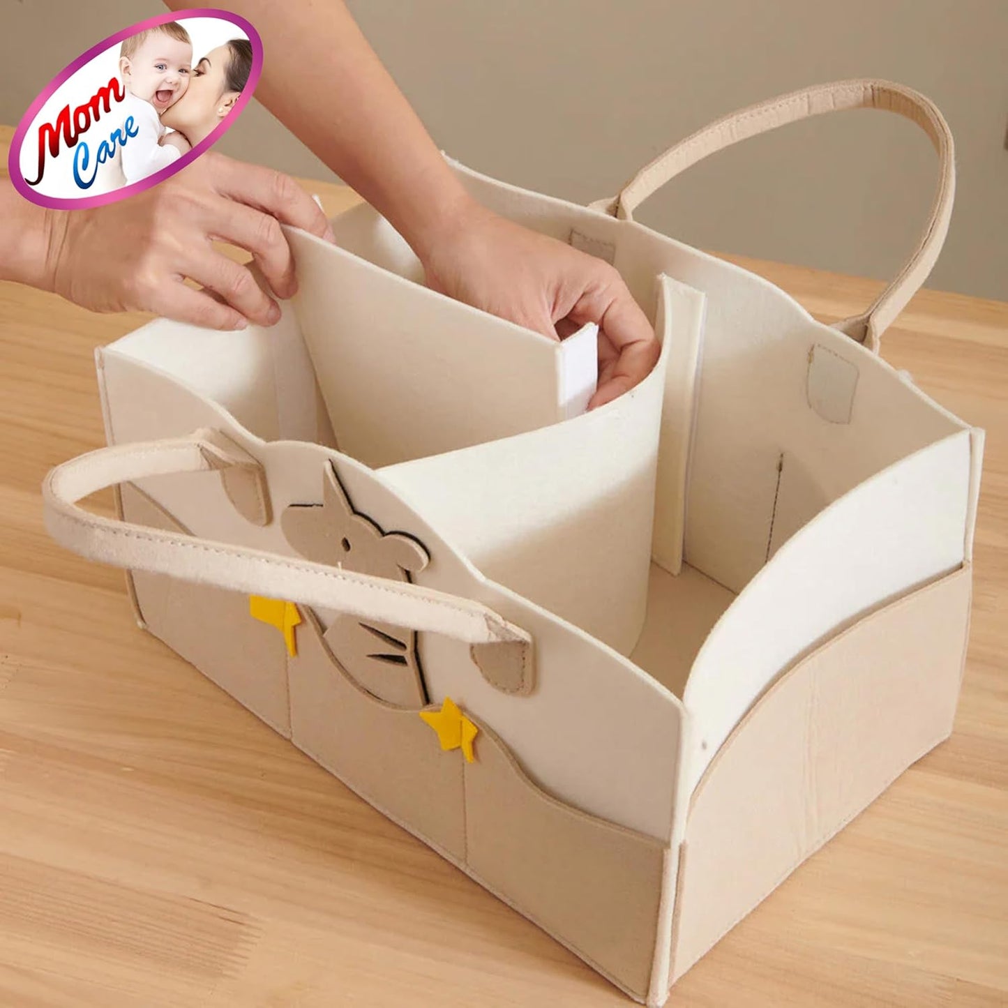 MOM CARE Baby Diaper Storage Organizer Nappies Bag For Mother Stylish Storage Bag For All Newborn Baby Products Nursery Basket -Pink