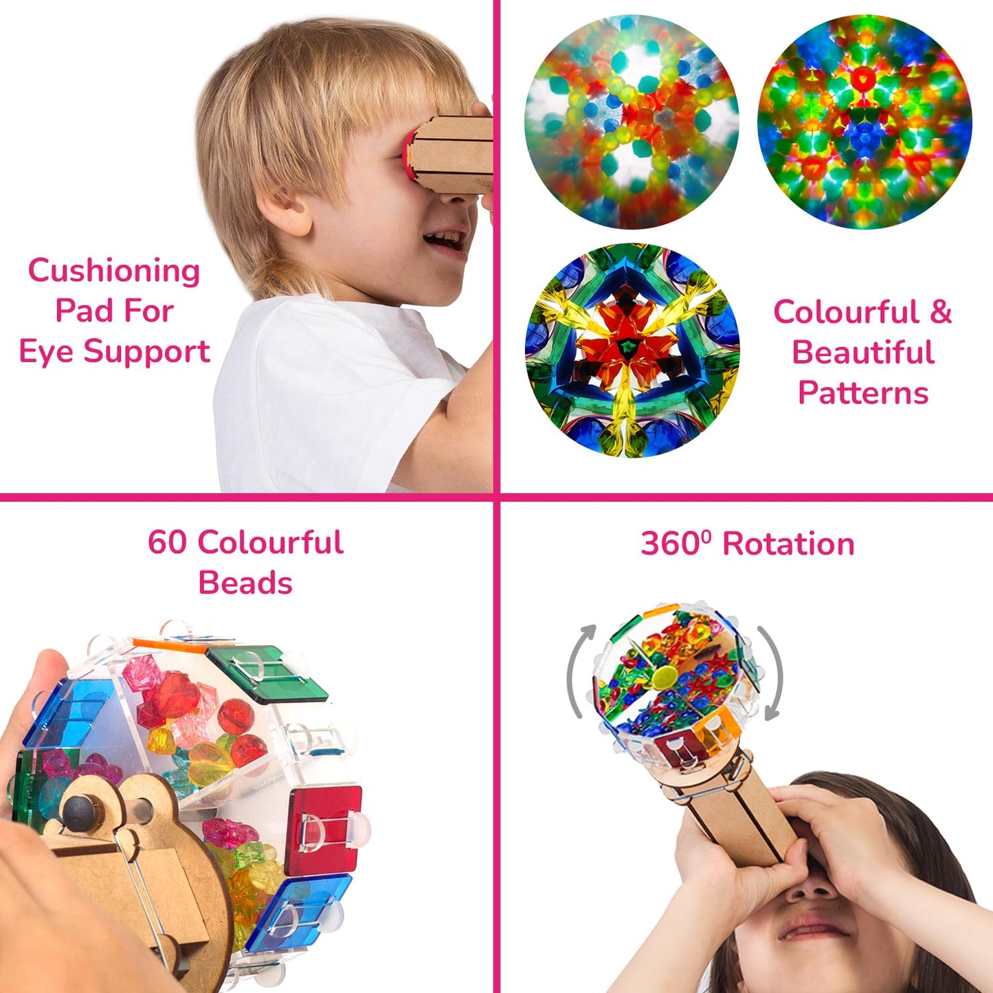 Smartivity Kaleidoscope Toys for Kids Age 6-12 Years Old | See Beautiful Colorful PatternsI Birthday Gift for Girls & Boys I DIY STEM Educational Science Toy for 6,7,8,9,10,11,12 Years