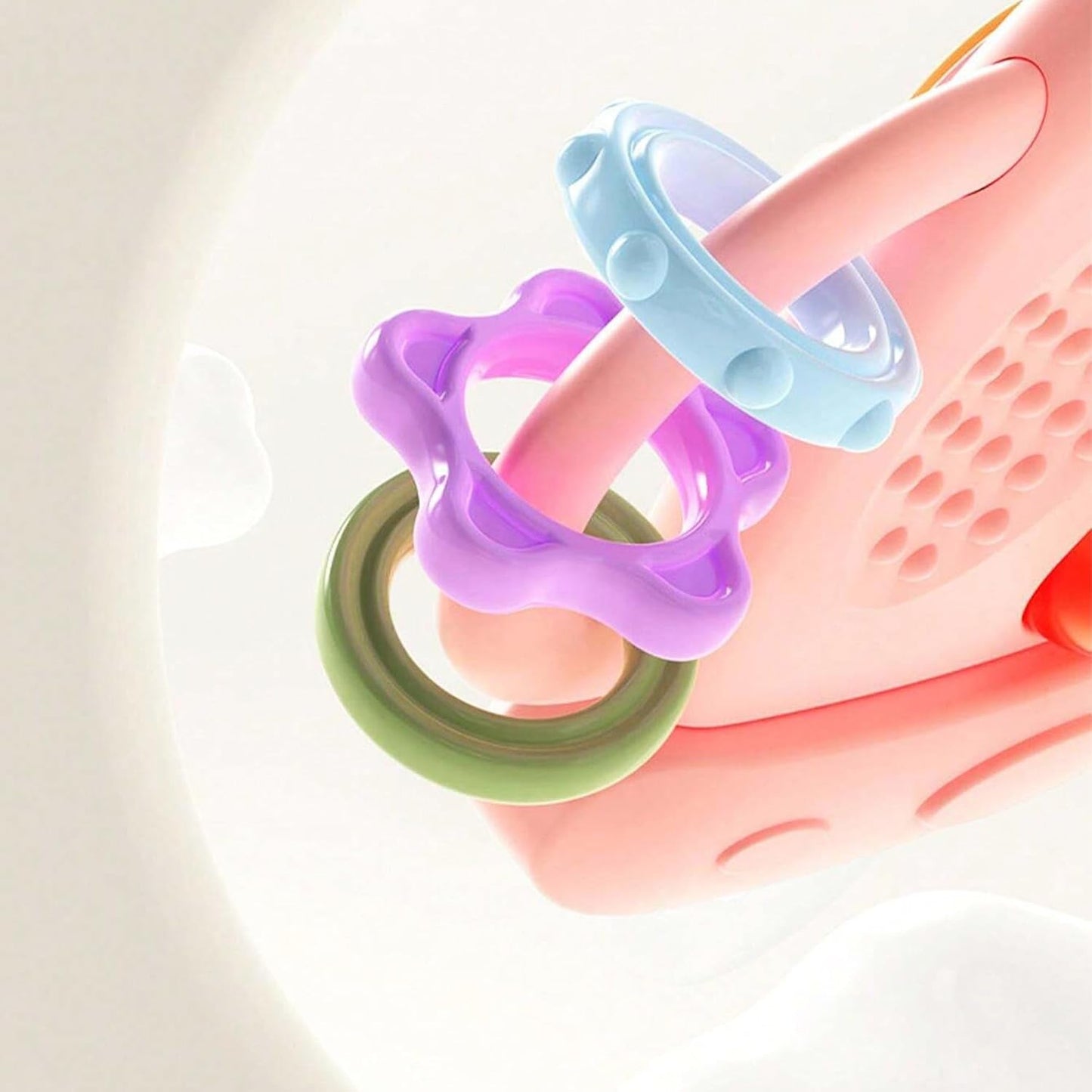 Kidology Pull String Teething Toy for Babies 6+ Months | Sensory Teether & Fine Motor Skills Activity | Montessori Toys for Baby Girls & Boys | Travel-Friendly, Food-Grade Silicone for Toddlers | UFO