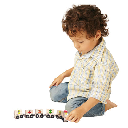 Wonderhood Wooden Number Magnetic Train for Learning Numbers 1 to 9 Toy Set for Kids 2 to 6 Years in Age - Stem nteractive Educational Learning Toy, Birthday Gift (2-6 Years Boy/Girl)