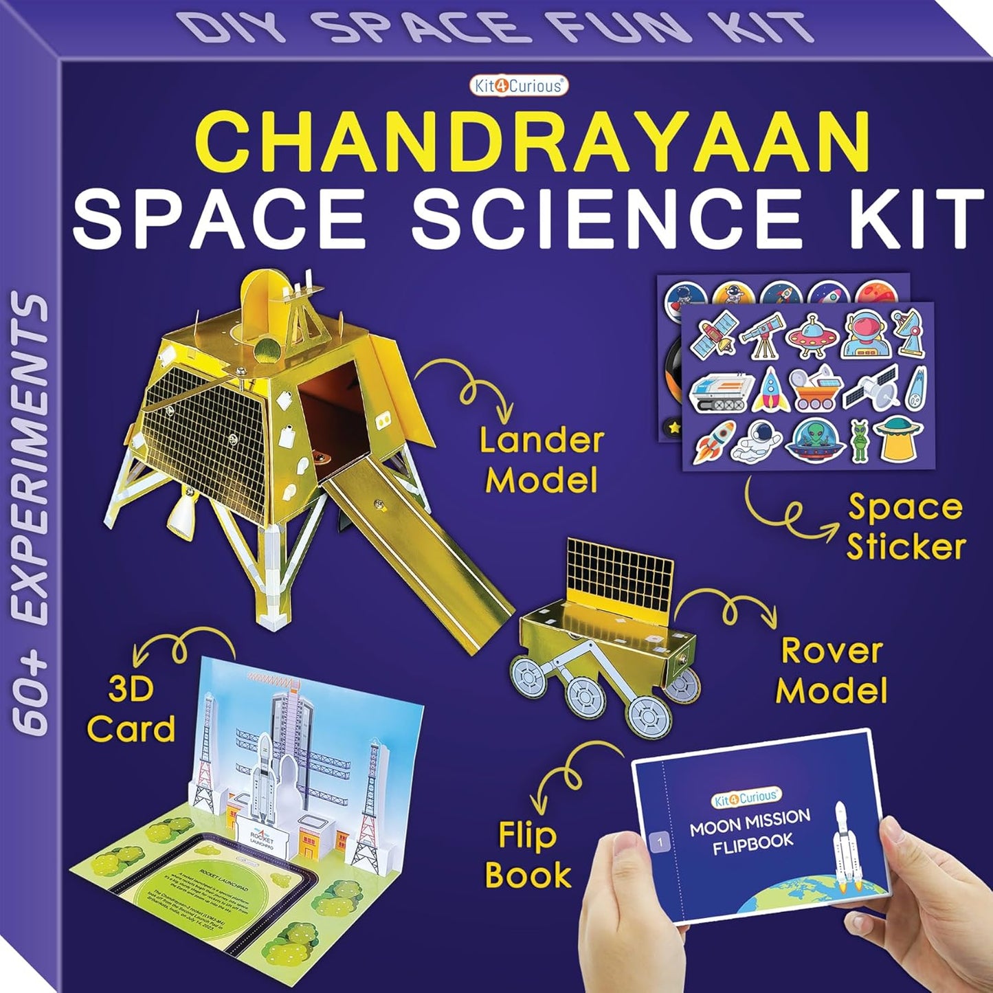 Kit4Curious Super Kit 100 Items in a kit – Science & Fun Innovation Kit with Instruction Manual for 100 Projects