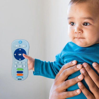 TEC TAVAKKAL Silicone Remote Teether For Baby, Remote Teether For 3+ Months And 6 To 12 Months Baby, Helps Biting Skills Development, Colour & Shape Recognition, Teething Toys For Babies And Toddlers Black