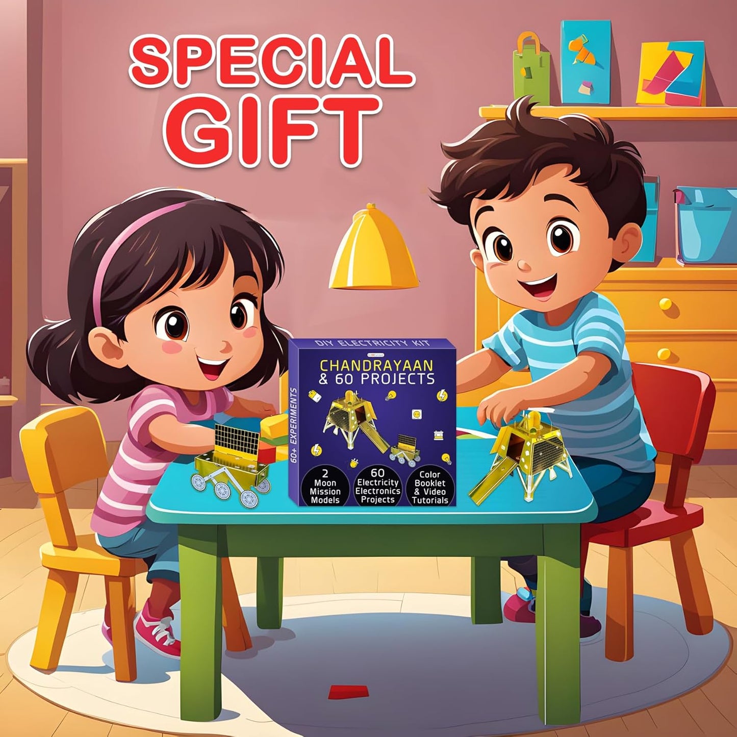 Kit4Curious Super Kit 100 Items in a kit – Science & Fun Innovation Kit with Instruction Manual for 100 Projects