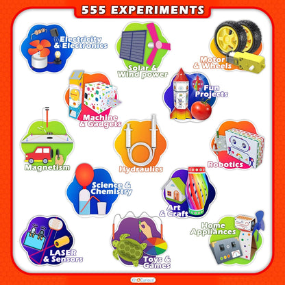Kit4Curious Super Kit 100 Items in a kit – Science & Fun Innovation Kit with Instruction Manual for 100 Projects