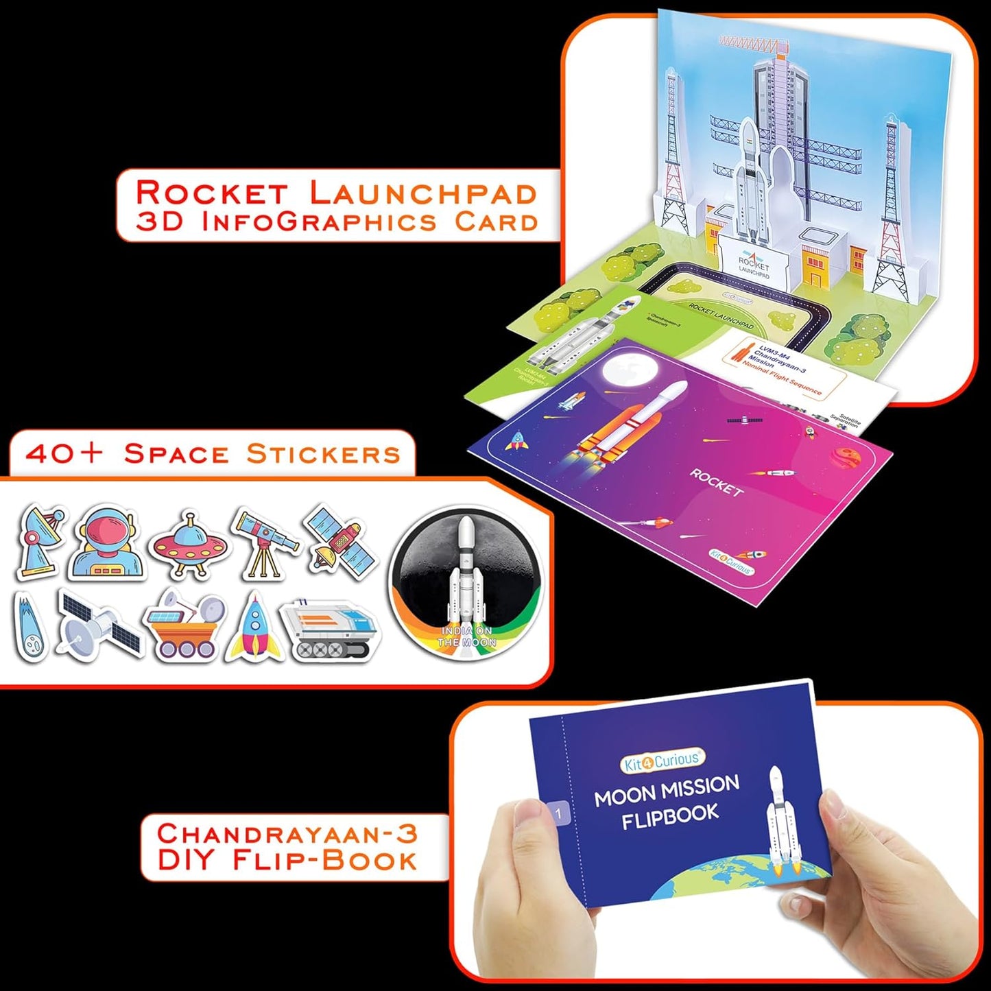 Kit4Curious Super Kit 100 Items in a kit – Science & Fun Innovation Kit with Instruction Manual for 100 Projects