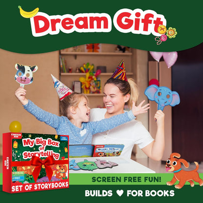 EINSTEIN BOX for 1 Year Old Boys/Girls | Gift Toys & Board Books for Kids | Learning Kit & Educational Toys | Pretend Play Set of Animal Masks | Activity Book Included, Multicolor