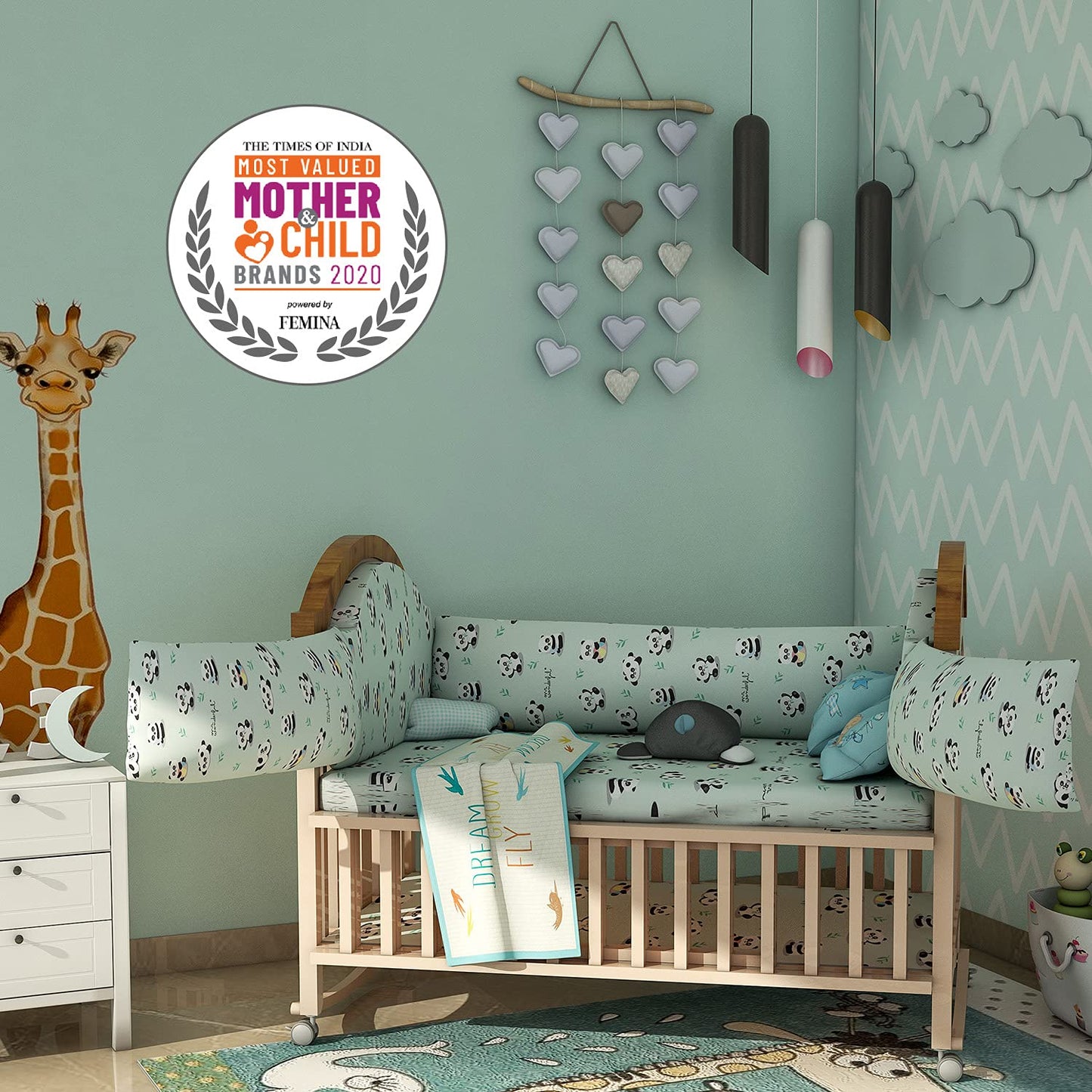 LuvLap C-50 Baby Wooden Cot with Mosquito Net, EN certified Baby Furniture suitable for new born to 12 month, without mattress (Cherry Red)