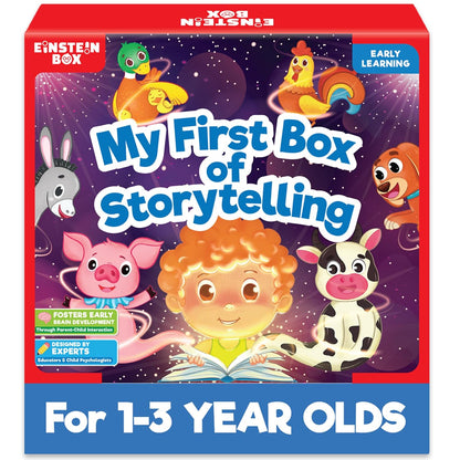 EINSTEIN BOX for 1 Year Old Boys/Girls | Gift Toys & Board Books for Kids | Learning Kit & Educational Toys | Pretend Play Set of Animal Masks | Activity Book Included, Multicolor