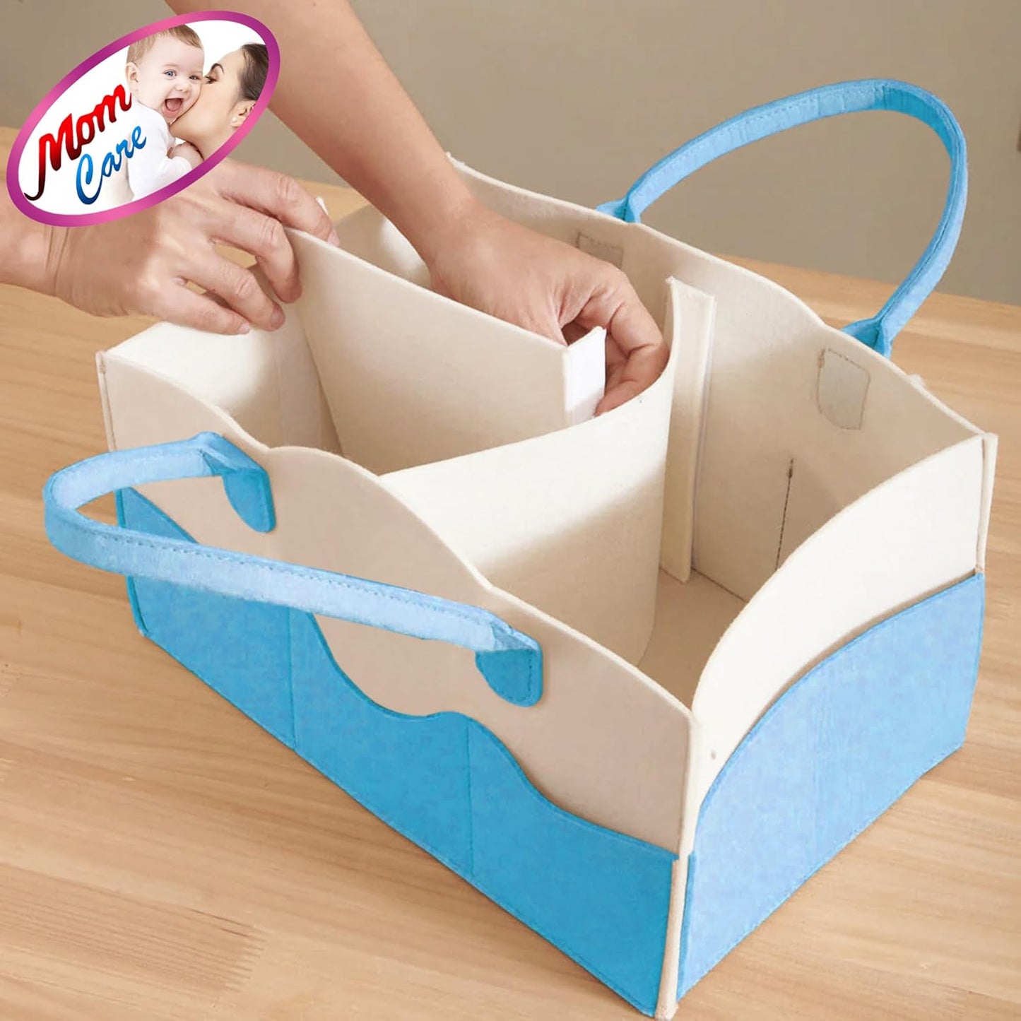MOM CARE Baby Diaper Storage Organizer Nappies Bag For Mother Stylish Storage Bag For All Newborn Baby Products Nursery Basket -Pink