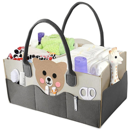 MOM CARE Baby Diaper Storage Organizer Nappies Bag For Mother Stylish Storage Bag For All Newborn Baby Products Nursery Basket -Pink