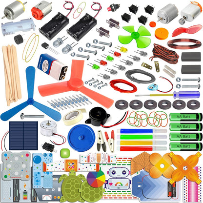 Kit4Curious Super Kit 100 Items in a kit – Science & Fun Innovation Kit with Instruction Manual for 100 Projects