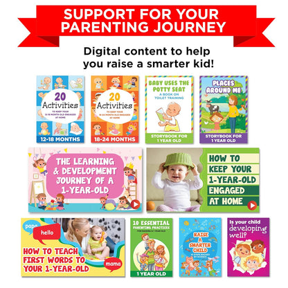 EINSTEIN BOX for 1 Year Old Boys/Girls | Gift Toys & Board Books for Kids | Learning Kit & Educational Toys | Pretend Play Set of Animal Masks | Activity Book Included, Multicolor