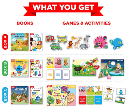 Einstein Box for 2-Year-Old Boys/Girls | Gift Toys for 2-Year-Old Kids | Board Books and Fun Games | Learning and Educational Toys and Games |